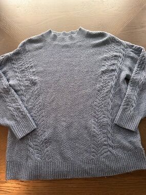 LC Lauren Conrad Light Blue Cable Knit Turtleneck Sweater